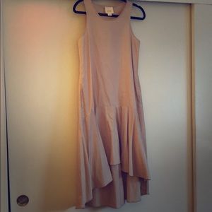 Anthropologie Maeve blush cotton/linen dress sz XS